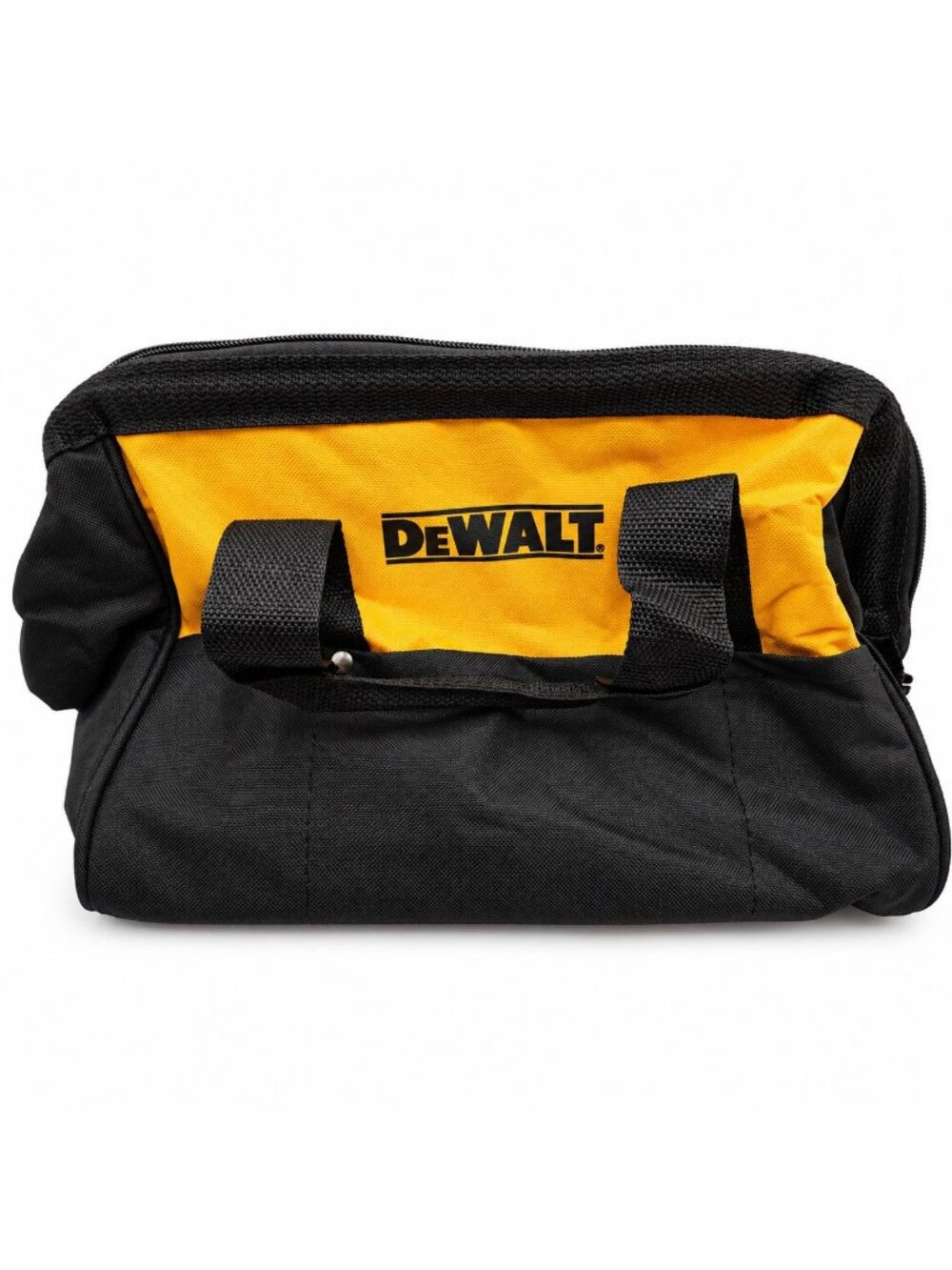 DEWALT N037466 13" Tool Bag 6 Exterior Pockets Bottom Runners Black Yellow New